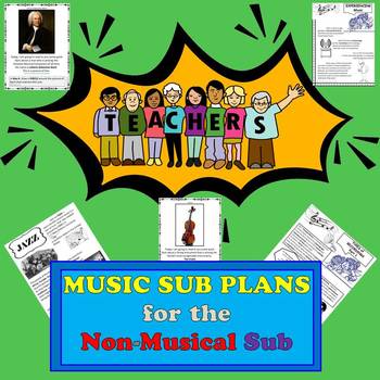 Preview of Elementary Music Sub Plans for a Non-Musical Substitute