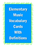 Elementary Music Vocabulary