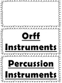 Elementary Music Word Wall-Classroom Instruments