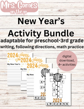 Preview of Elementary New Year's Activities