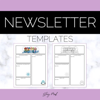 Microsoft Word Newsletter Templates Worksheets Teaching Resources Tpt