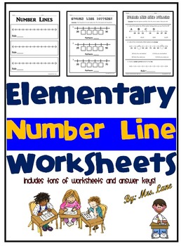 Preview of Elementary Number Line Worksheets