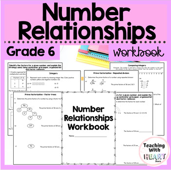 Preview of Elementary Number Relationships Workbook | Factors | Multiples | Prime | Integer