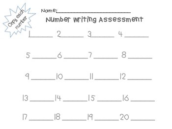 writing numbers 1 20 worksheets teaching resources tpt