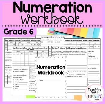 Preview of Elementary Numeration Workbook | Place Value Grade 6