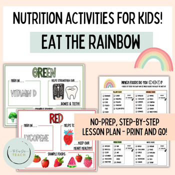 Preview of Elementary Nutrition Lesson - Eat the Rainbow (Summer Enrichment, FCS, FACS)