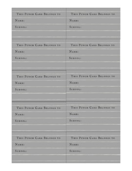 Preview of Elementary Orchestra Incentive: Punch Card