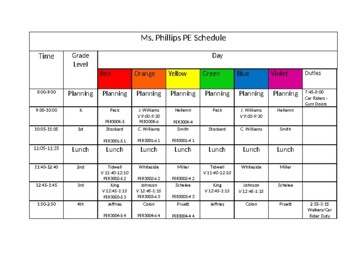 Preview of Elementary PE Schedule Example Template