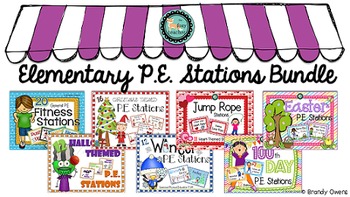 Preview of Elementary P.E. Stations Bundle