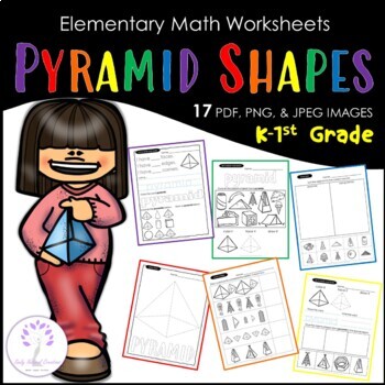 Preview of Elementary PYRAMID Shape Worksheets