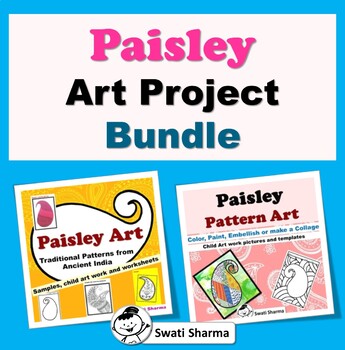 Preview of Paisley Art Project Bundle, Coloring, Ancient India Art Activity