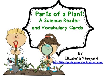 Preview of Elementary: Parts of a Plant Science Reader and Vocabulary Cards