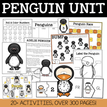 Preview of Penguin Study Unit, All About Penguin Activities