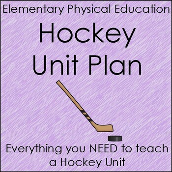 Preview of Elementary Physical Education Complete Hockey Unit and Materials