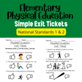 Elementary Physical Education Exit Tickets (National Stand