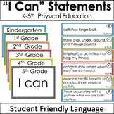 Elementary Physical Education I Can Statements