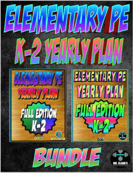Preview of Elementary Physical Education K-2 Yearly Plan Bundle Curriculum