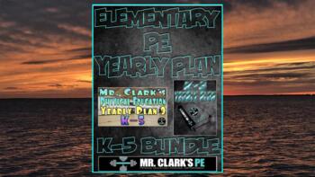 Preview of Elementary Physical Education Yearly Plan 8 and 9 Bundled Curriculum