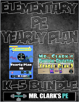 Preview of Elementary Physical Education Yearly Plan 9 and 10 Bundled Curriculum