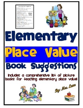 Preview of Elementary Place Value Book Suggestions