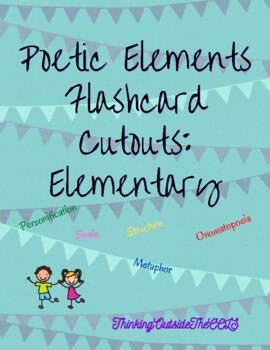 Preview of Elementary Poetic Elements Flashcard Cut-Outs