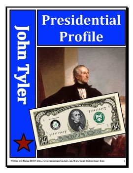 Preview of Elementary - Presidential Profiles: John Tyler AND FREE Map Activity