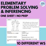 Elementary Problem Solving & Inferencing | No Prep | One S