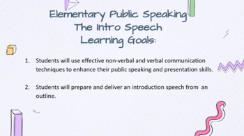 Preview of Elementary Public Speaking - Introduction Speech & Public Speaking Essentials