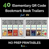 Elementary QR Code Bookmark Book Trailers Set #4