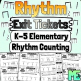 Elementary Rhythm Exit Tickets | Rhythm Counting
