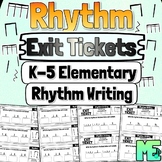 Elementary Rhythm Exit Tickets | Rhythm Writing