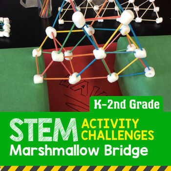 Preview of STEM Activity Challenge - Marshmallow Bridge  (Elementary)