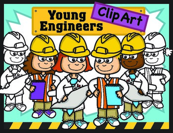 Preview of Elementary STEM Kids Clipart: Young Engineers