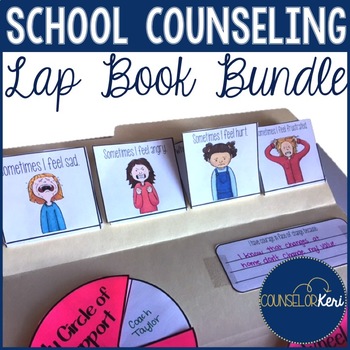 Preview of School Counseling Lap Book Bundle for Social Emotional Learning