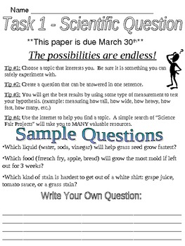 Preview of Elementary School Science Fair Student Packet with Guidelines and Suggestions