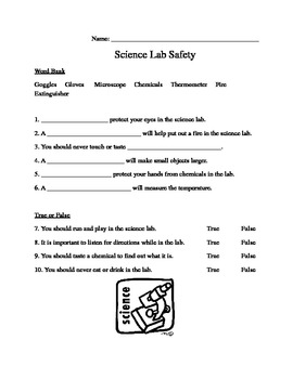 Elementary Science Safety Assessment by Simply Shogreen | TPT