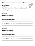 FREE Elementary Science Hypothesis Writing