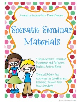 Preview of Elementary Socratic Seminar Literature Discussion Materials