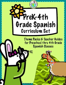 Preview of PreK-4th Grade Elementary Spanish Curriculum Set