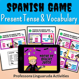 Halloween Game for Elementary SPANISH - Task cards and PowerPoint