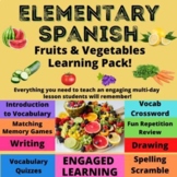 Elementary Spanish Vocabulary Activities - Fruits and Vege