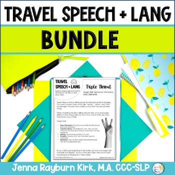 Preview of Elementary Speech and Language Parent Handouts for Car Rides BUNDLE