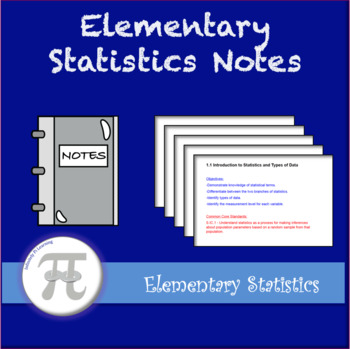Preview of Elementary Statistics Lecture Notes and Notebooks - Full Course Bundle