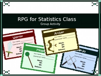 Preview of Elementary Statistics - RPG cards