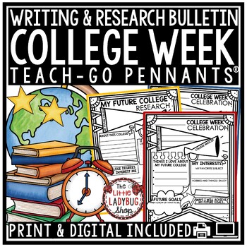 Preview of College Research Project Pennant Bulletin College Week Career Awareness Activity