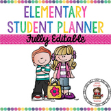 Elementary Student Planner {Fully Editable}