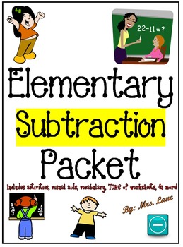 Preview of Elementary Subtraction Packet (SUPER JAM-PACKED!)