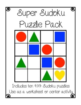 sudoku elementary worksheets and center 4x4 puzzles with