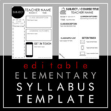 Elementary Syllabus (EDITABLE) 4 Versions