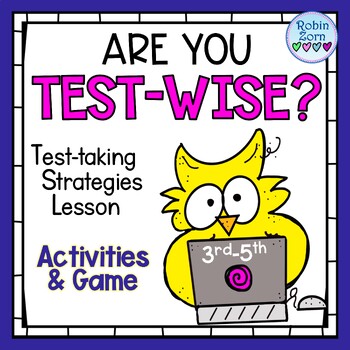 Preview of Elementary Test Taking Strategies/Test Anxiety LESSON PLAN 